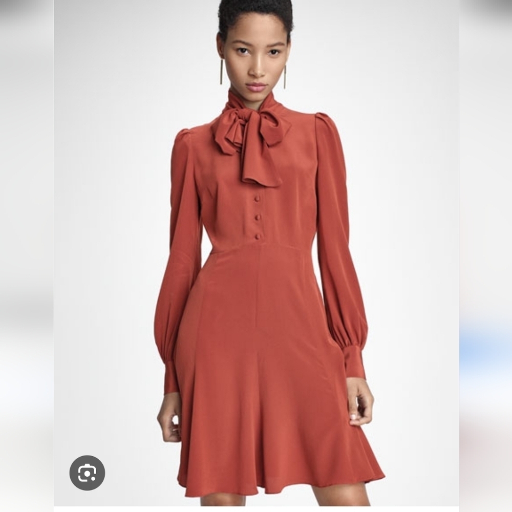 Co NWTs 100% Silk Bow Tie Dress
